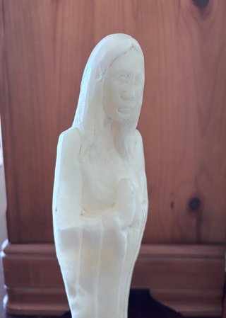 Virgen antigua mármol blanco macizo