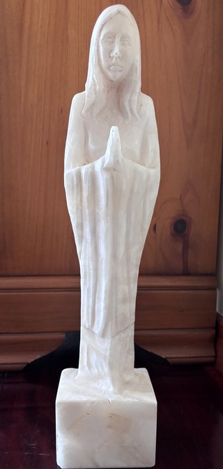 Virgen antigua mármol blanco macizo