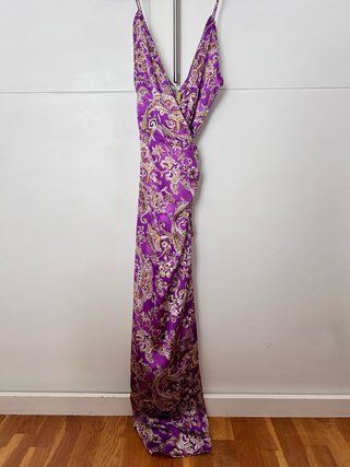 Vestido midi lila fiesta Zara nuevo