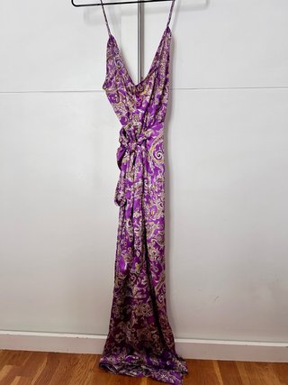 Vestido midi lila fiesta Zara nuevo