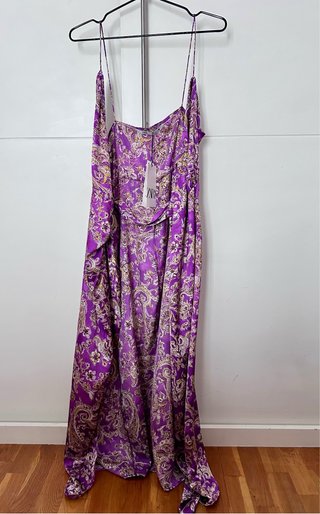 Vestido midi lila fiesta Zara nuevo