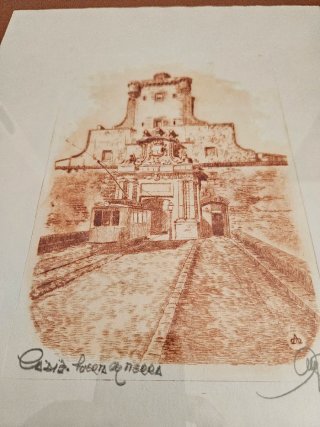 Cádiz: Grabado Puerta de Tierra