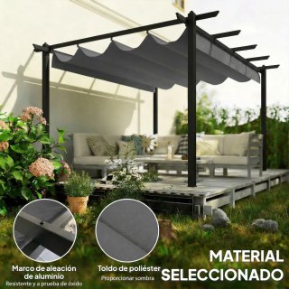 Pérgola 4x3m Techo Retráctil