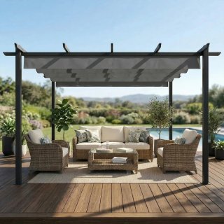 Pérgola 4x3m Techo Retráctil