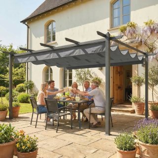 Pérgola 4x3m Techo Retráctil