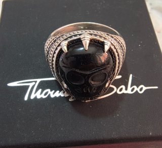 Anillo Thomas Sabo Calavera Plata Negra