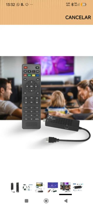 Decodificador TV ZR DVB-T2 PRO H.265