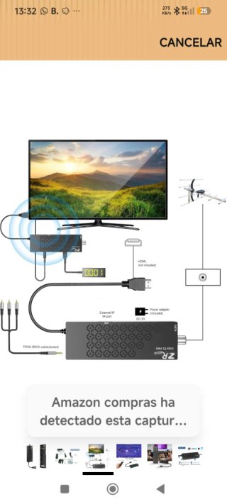 Decodificador TV ZR DVB-T2 PRO H.265