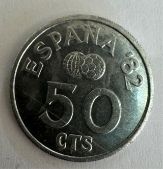 Lote 5 monedas 50 céntimos España 82