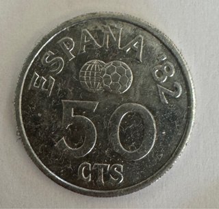 Lote 5 monedas 50 céntimos España 82