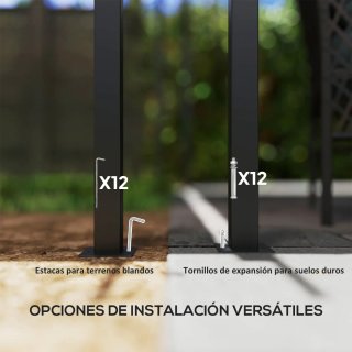 Pérgola retráctil 6x3m con tela beige