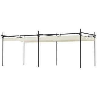 Pérgola retráctil 6x3m con tela beige