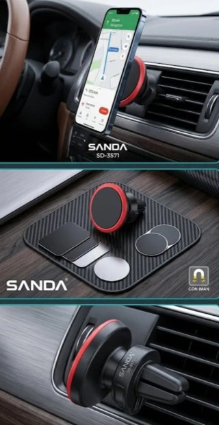 Soporte Móvil Coche SANDA SD-3571 Imantado