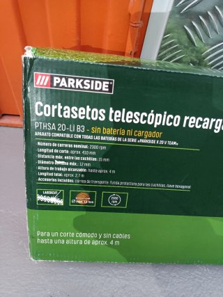 Cortasetos Telescópico PARKSIDE Batería