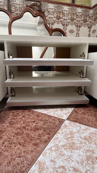 Mueble TV Blanco Brillo