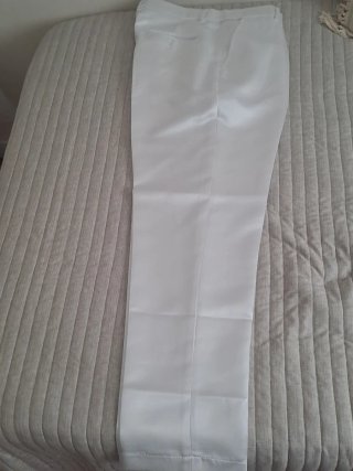 Traje de chaqueta + camisa + pajarita blanco satén