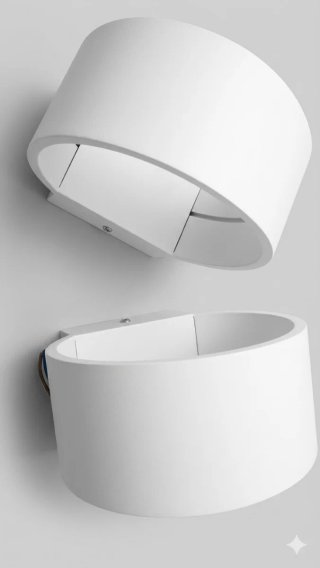 Lámpara de pared LED moderna blanca
