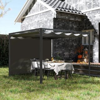Pérgola Aluminio 3x3m Techo Retráctil