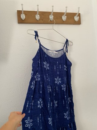 Vestido azul estampado floral