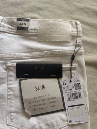Pantalón vaquero blanco Mango Talla 44