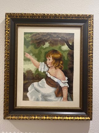 Cuadro Punto de Cruz Niña 50x60cm