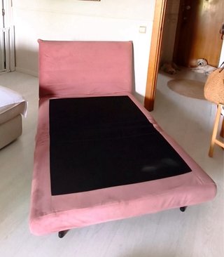 Sofá Cama Terciopelo Rosa Maisons du Monde