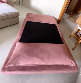 Sofá Cama Terciopelo Rosa Maisons du Monde