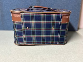 Beauty case rigido da viaggio tartan