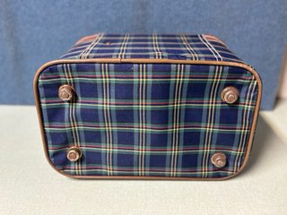 Beauty case rigido da viaggio tartan