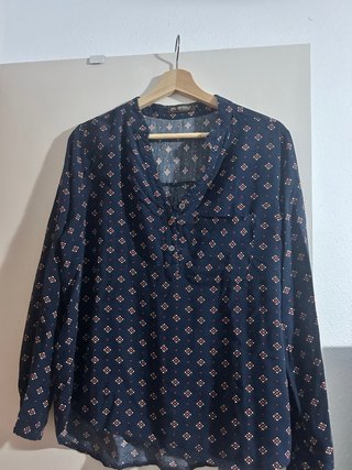 Camisa larga estampada