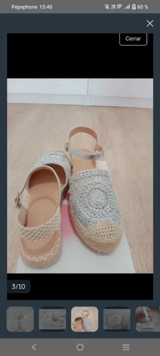 Sandalias esparto beige y plata