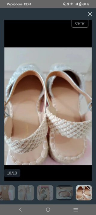 Sandalias esparto beige y plata