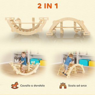 Arco Montessori in Legno per Bambini 2-4 Anni Conv