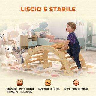 Arco Montessori in Legno per Bambini 2-4 Anni Conv