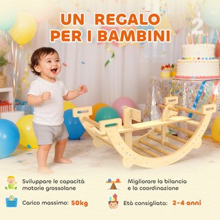 Arco Montessori in Legno per Bambini 2-4 Anni Conv
