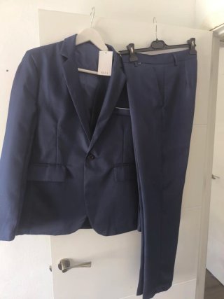 Traje 3 piezas azul marino talla XL