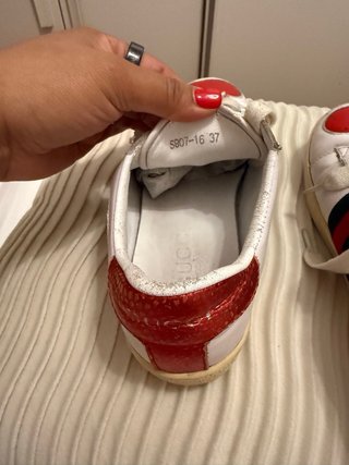 Scarpe Gucci Bianche Rosse Cuore