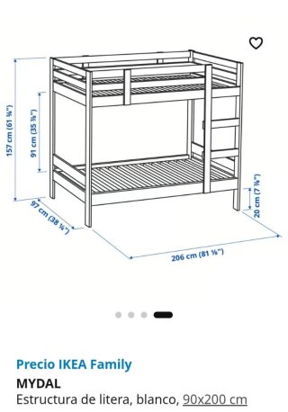 Litera Blanca Mydal Ikea