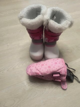 Lote 2 pares botas nieve infantiles