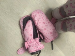 Lote 2 pares botas nieve infantiles
