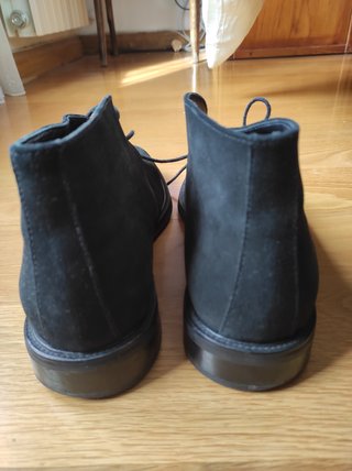 Scarpe da uomo nere con lacci in pelle scamosciata taglia 46