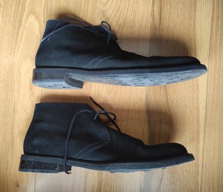 Scarpe da uomo nere con lacci in pelle scamosciata taglia 46