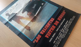 Cartel original Los valientes visten de negro