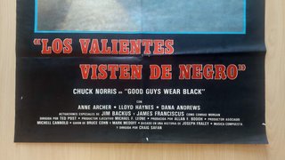 Cartel original Los valientes visten de negro