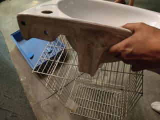 Lavabo de porcelana blanco roca