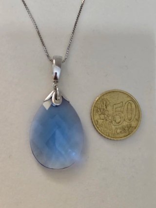 Collar Plata 925 Colgante Azul