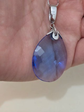 Collar Plata 925 Colgante Azul