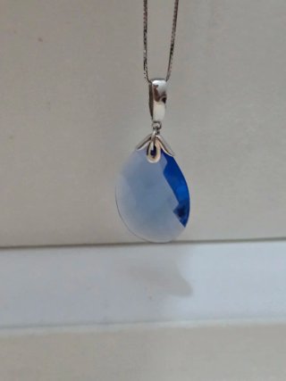 Collar Plata 925 Colgante Azul