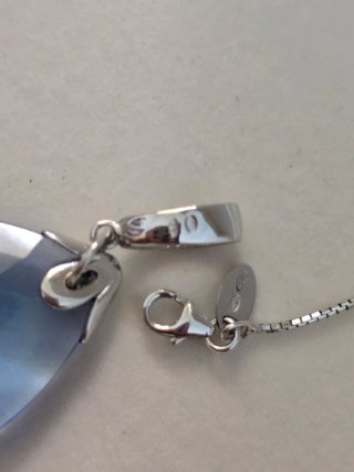 Collar Plata 925 Colgante Azul