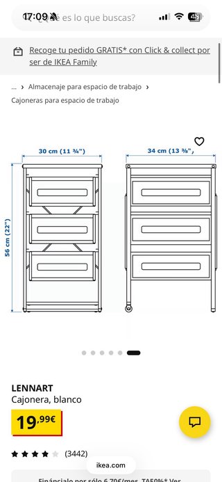 Mueble de baño con cajones metálicos